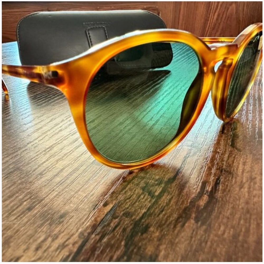 Saint Laurent Tortoise Shell Sunglasses with Havana Green Lenses - Picture 7 of 10